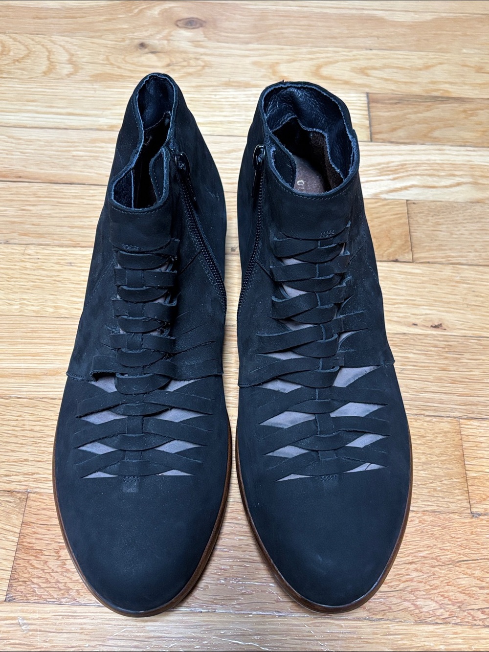 Naot Women’s Black Lace-Up Suede Ankle Boots
